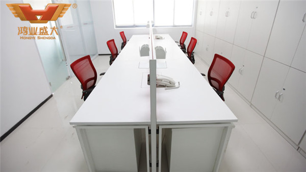 星辰银行办公家具配套6人组工位办公桌